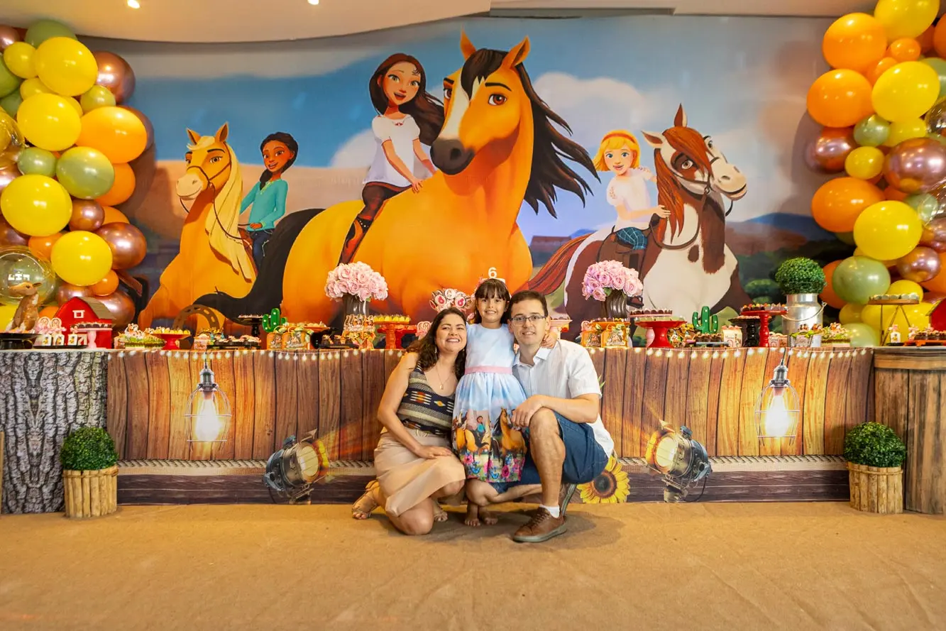 Festa infantil registrada com espontaneidade